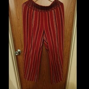 Indigo Rein Red Striped Wide Leg Pants